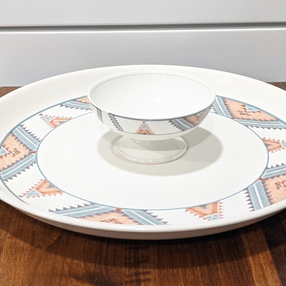 Vintage Southwest chip and dip plate